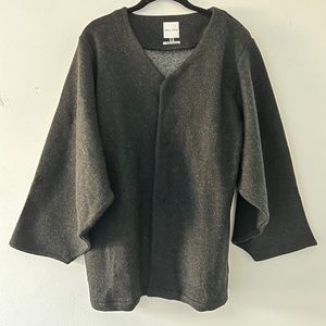Sou Sou Naginata Black Wool Cardigan
